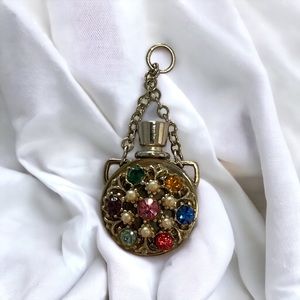 Vintage Chatelaine Perfume Bottle Pendant